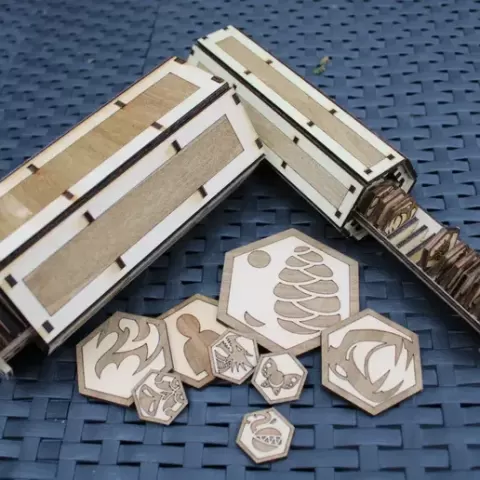 Laser Cut DnD Token Box & Tokens
