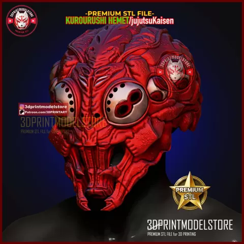 Kurourushi Jujutsu Kaisen - Kurourushi Mask - Halloween - 3DPRINTMODELSTORE