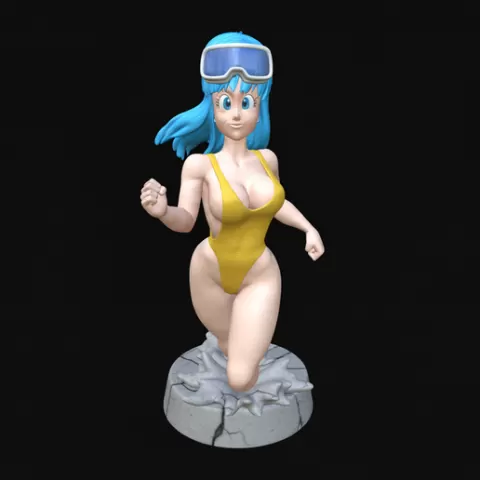 Maron Swimsuit STL – Dragon Ball Z Beach Edition – 3D Printable Fan Art Figure