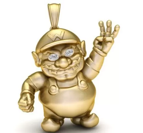 GOLDEN MARIO PENDANT 3D PRINTABLE MODEL