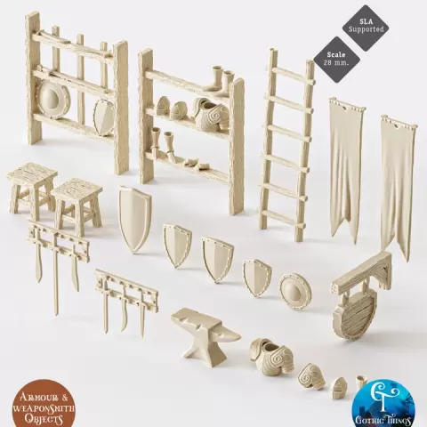 Armour & Weaponsmith Objects by Gothic Things