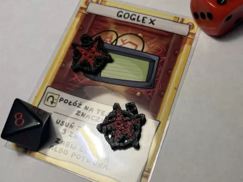 TBOI four souls game token/keychain (Pentagram)