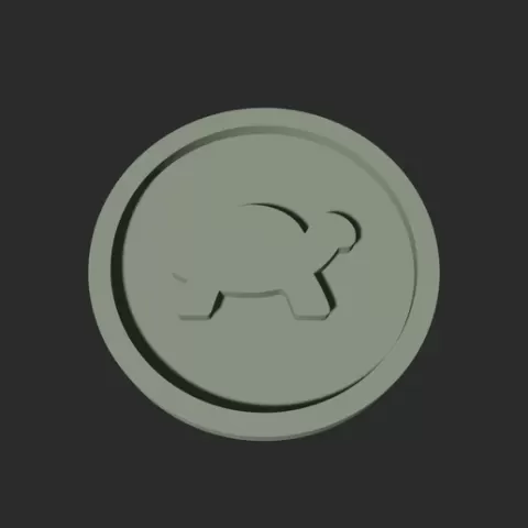 Turtle Disc – 3D Printable Game Token