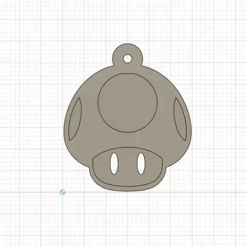 Mushroom icon necklace