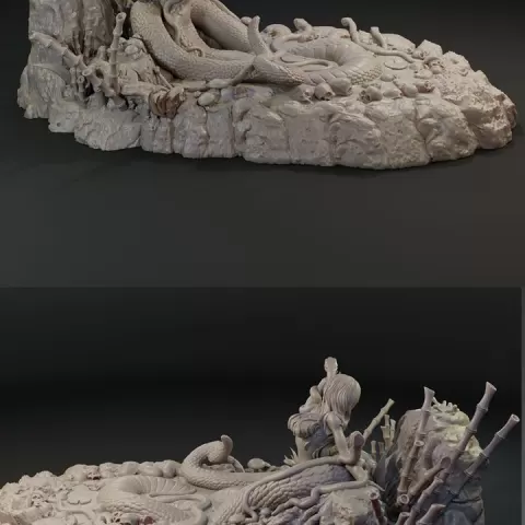 Monsterous Beauty sculpts #7 "The Snake Woman/Naga" 35mm, 75mm &120mm Scale by Mythologic Arts