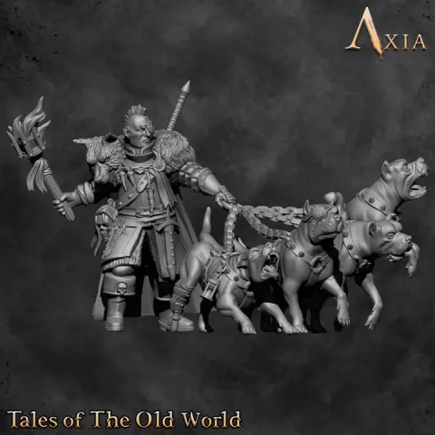 NAX030 Dog Handler w/ Hounds by Axia - Tales of the Old World