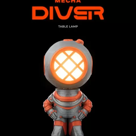 Mecha Diver - Table Lamp by Stlflix
