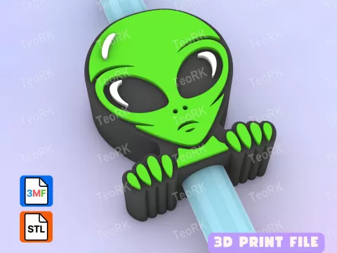 Straw Topper Aliens - TeoRk