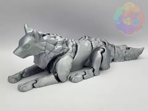 Floppy Wolf - Flexi Articulated Animal (pip)