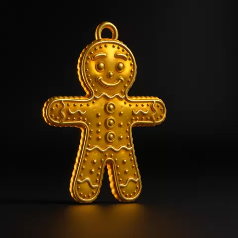 Gingerbread Man Ornament – Festive Cookie-Inspired Holiday Decoration, Cute Christmas Tree Charm, Gingerbread Cookie Keychain