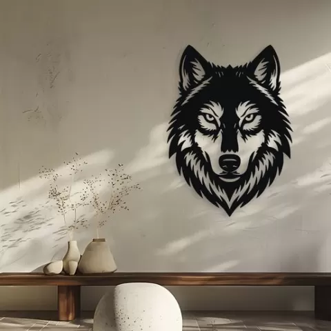 Wolf Head Wall Decor Art