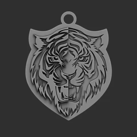 3D model, keychain "Tiger"