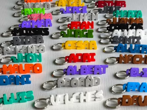 Llavero con nombre personalizado.