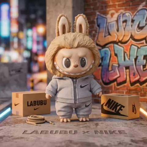Labubu Streetwear Nike Style – Figura STL Urban Fan Art para Impresión 3D