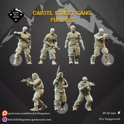 Black Hills Games - Cartel Street Gang (Full Set) by Black Hills Games
