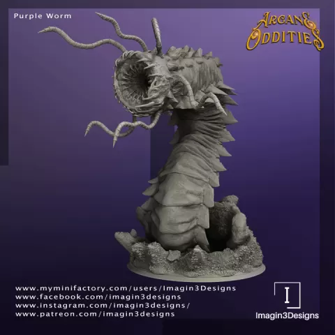 Purple Worm by Imagin3Designs