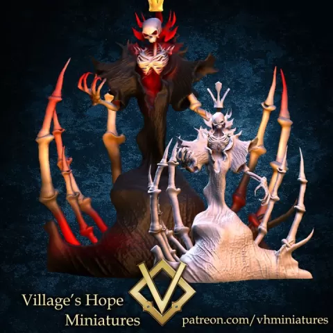 lich lord of the four demonic general by Village's Hope Miniatures