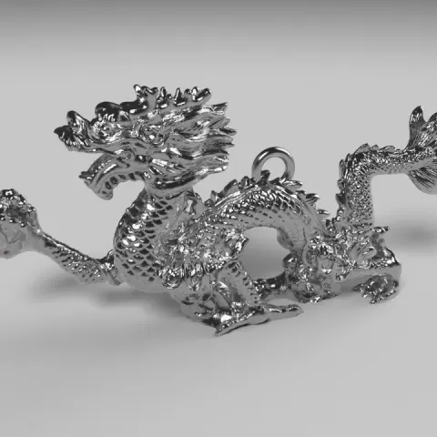 🐉 Dragon Necklace – High Detail Fantasy Pendant (3D Printable STL) by muguet