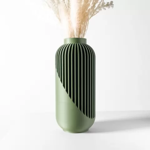 The Yao Vase, Modern and Unique Home Decor for Dried and Preserved Flower Arrangement | STL File by MODERN MACHINE