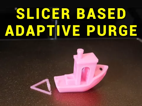 Adaptive purge for any 3D printer using slicer variables
