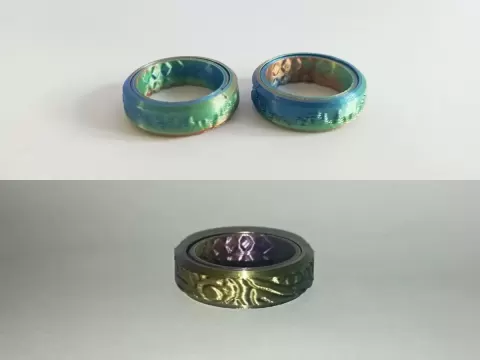 Fidget Ring Ferrofluid & Forest!