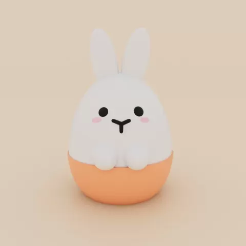 easter egg bunny - cute 3d prints