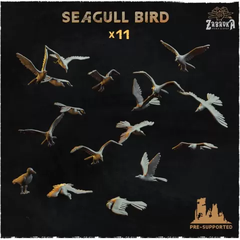 Seagull bird - Basing Bits 2.0 by Zabavka Workshop