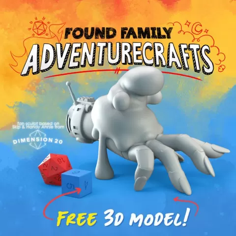 Skip & Handy Annie - Dimension 20: A Starstruck Odyssey Fan Sculpt by Found Family Adventurecrafts