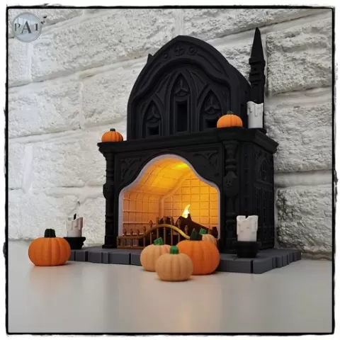 GOTHIC TEALIGHT FIREPLACE V2!