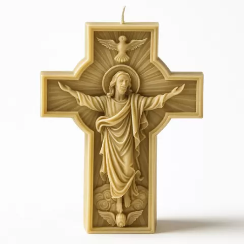 FACE OF CHRIST CANDLE CROSS - FACE JESUS CROSS - FACE JESUS CROSS - FACE JESUS CHRIST CROSS