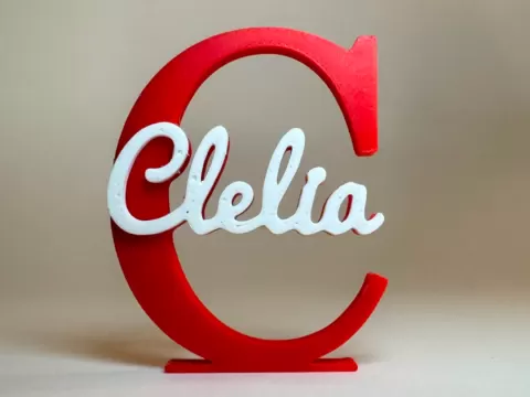 Placa de Identificação 3D - Clelia