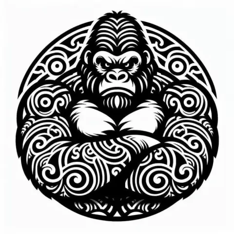 gorilla wall art - Danu Pubudu