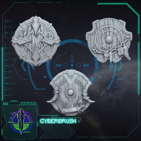 Space Viking Shield set 1 by Cyberbrush