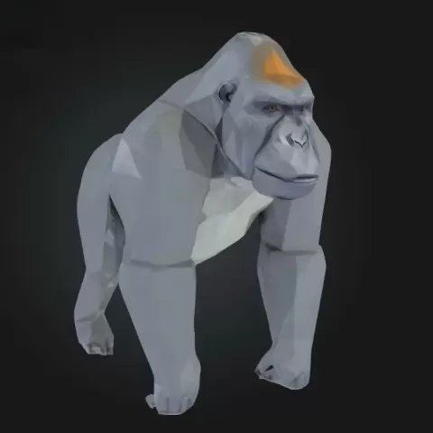 Low-Poly Gorilla - PrintCrafted