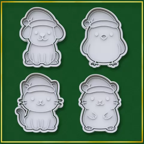 Christmas Animals Cookie Cutter Kit