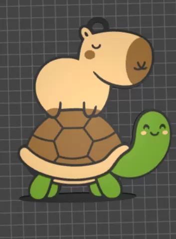 capybara with turtle