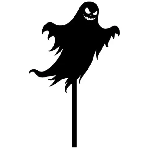 Scary Ghost Halloween Cupcake Topper