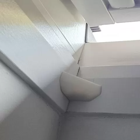 Interior gutter for Velux windows