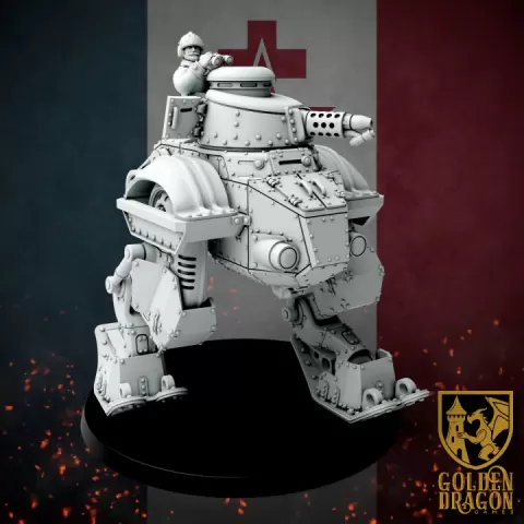 New French Republic - CAIM 38 "Danton" Battle Walker by Golden Dragon Games