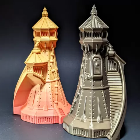 Vase Mode Steampunk Lighthouse by Clockspring