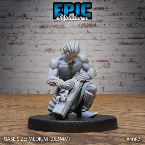 Elf Villager Woodworker / Elvish Warrior / Male Elven Humanoid / Beast Tamer / Nature Guard / Magic Fighter / Forest Army by Epic-Miniatures