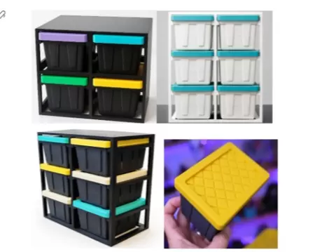 Teeny Tote Bin + Mini HDX Tote Bin + Racks