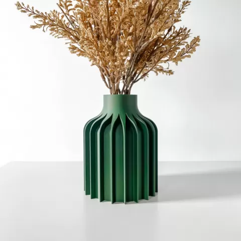 The Kinsu Short Vase, Modern and Unique Home Decor for Dried and Preserved Flower Arrangement by MODERN MACHINE