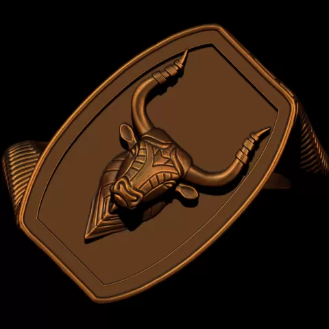 Bull Textured Ring - Cadfilez