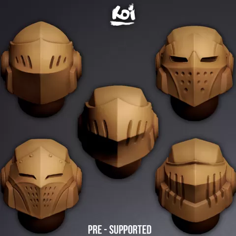 Templars - Miniature Heads by DennyKoi