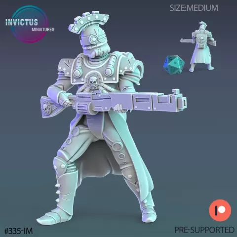 Mechanoid Officer Shooting / Alien Soldier / Space Assasin / Cyberpunk Warrior / Cosmic Invasion / Trooper Attack / Sci-Fi Encounter by Epic-Miniatures
