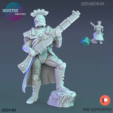 Mechanoid Officer Rifle / Alien Soldier / Space Assasin / Cyberpunk Warrior / Cosmic Invasion / Trooper Attack / Sci-Fi Encounter by Epic-Miniatures