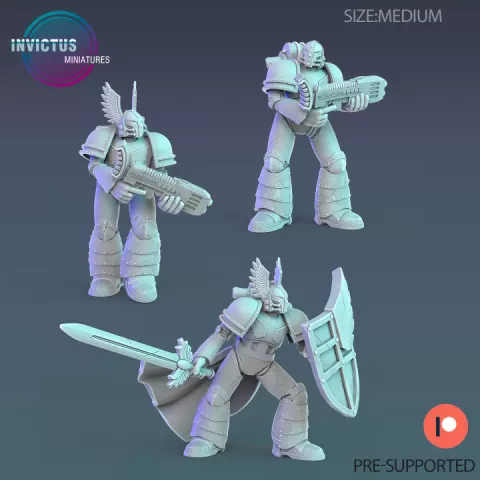 Dark Knights Scout Set / Alien Soldier / Space Officer / Cyberpunk Warrior / Cosmic Invasion / Trooper Attack / Sci-Fi Encounter by Epic-Miniatures