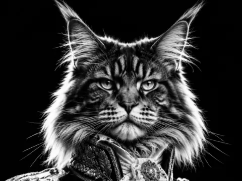 Duca del Maine . Ritratto vittoriano Maine Coon