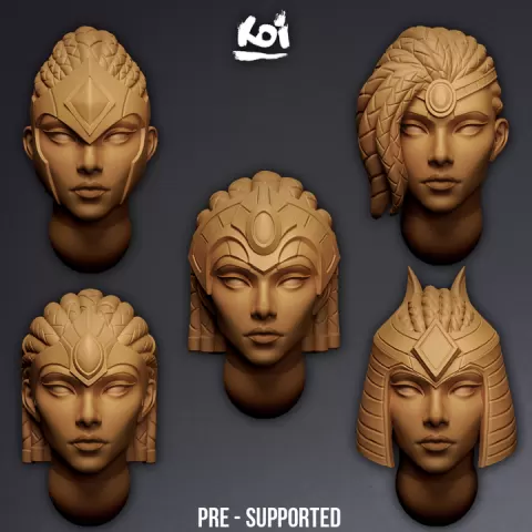 Sol Queens - Miniature Heads by DennyKoi